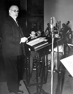 Music Stand Prints: Sir Thomas Beecham Conducting Orchestra