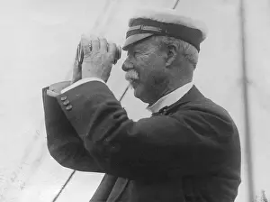 Millionaire Prints: Sir Thomas Lipton Looking Through Binoculars