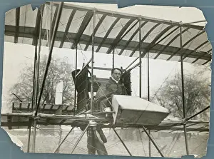 Windsor Prints: Sir Thomas Sopwith Posing in Plane