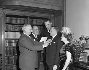 Award Prints: Sir William S. Stephenson Receiving Nation's Highest Civilian Honor