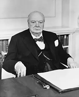 Elderly Prints: Sir Winston Churchill on 80th Birthday