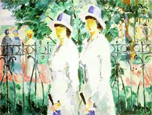 Railings Prints: Sisters, 1910. Artist: Kazimir Malevich