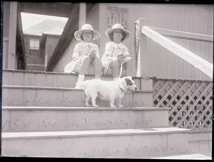 Southampton Prints: Two Sisters and Their Dog