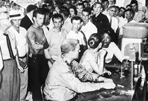 Sit In Prints: Sit-In Protesters Attacked at Lunch Counter