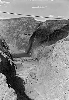 Prints of The dam site for Boulder Dam, later renamed Hoover Dam in 1947, Nevada, early 1930s. (Photo by Underwood Archives/Getty Images) A Timeless Collection of Hoover Dam Photography: Site Of The Future Boulder Dam
