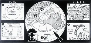 Sites of US and Soviet Atomic Tests