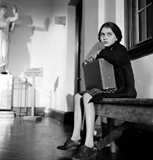 Luggage Prints: Sitting On Bench