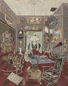 Prints of Sitting Room, 1935/1942. Artist Perkins Harnly. (Photo by Heritage Art/Heritage Images via Getty Images) Enchanted Interiors of Perkins Harnly: Sitting Room