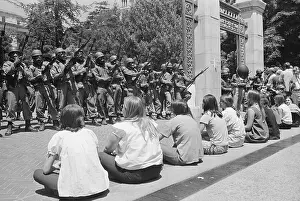 Sit In Prints: Sitting Women Face National Guard Bayonets