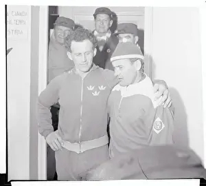 Sixten Jernberg Congratulating Veikko Hakulinen