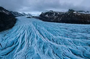 Images Dated 17th March 2018: Skaftafell glacier panoramic view, Iceland