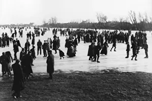 Ice Rink Prints: Skating Crowd