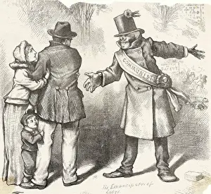 Skeleton Labeled Communist with Family