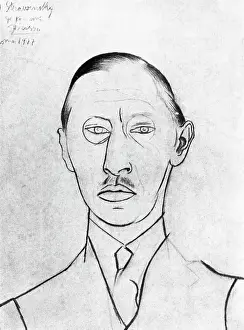 Sketch of Famous Composer Igor Stravinsky by Pablo Picasso