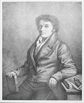 Sketch of Lithography Inventor Alois Senefelder