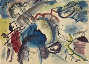 Kandinsky Prints: Sketch for Painting with White Border (Entwurf zum Bild mit weissem Rand), 1913