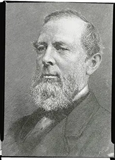 Sketch of Printing Press Manufacturer Robert Hoe