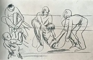 Carrying Prints: Sketch By Sir William Orpen, c.1914 (1932)