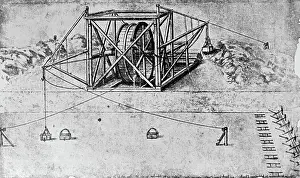 Wash Drawing Prints: Sketched Design of Early Earth Mover