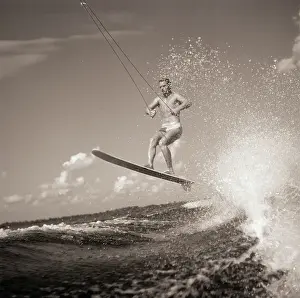 Wake Prints: Ski Jumping Across Boat Wake
