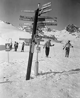 A Ski Run Signpost