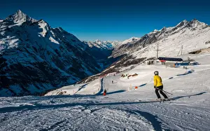 Zermatt Prints: Ski track