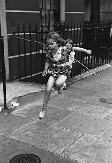 Railings Prints: Skipping Girl