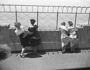 Skirts Being Blown At Empire State Bldg