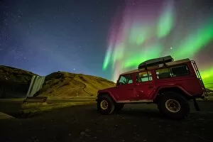 Images Dated 17th March 2015: Skogafoss and northern lights