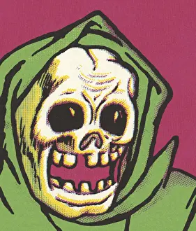 Tooth Prints: Skull in Hooded Robe