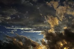Sky with clouds, moody atmosphere