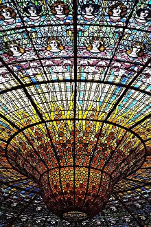 Glass Material Gallery: Skylight of the Palau de la Musica Catalana