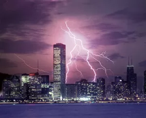Lightning Storms Gallery: skyline, lightning bolt, danger, storm