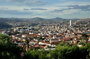 Urban Sprawl Prints: Skyline, rooftops and cityscape of Sucre, Boliva