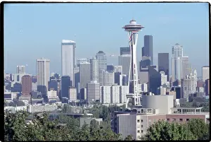 1990s Prints: Skyline of Seattle with Space Needle