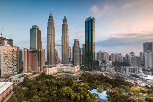 Images Dated 6th May 2018: Skyline at sunrise, Kuala Lumpur, Malaysia