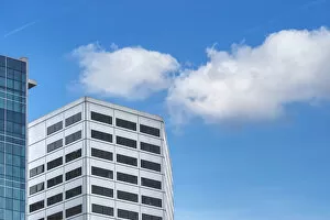 Images Dated 1st December 2019: Two Skyscrapers and Clouds