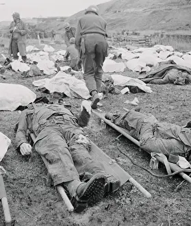 Slain US Soldiers Being Tagged on D-Day Battlefield 1944