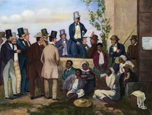 Auction Prints: Slave Auction Of African Family