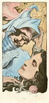 Art Nouveau Gallery: Sleeping beauty knight kissing princess art nouveau 1898