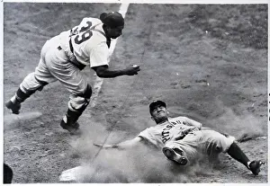 Sliding Prints: Sliding In To Home At Dodgers Game