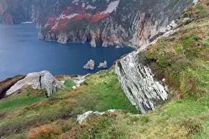 Images Dated 30th September 2013: Slieve League, highest cliffs of Ireland