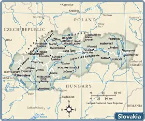 Slovakia country map