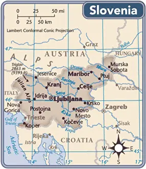 Slovenia country map
