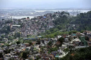 Images Dated 8th November 2012: Slums, favelas, on mountain slopes, Rio de Janeiro, Brazil