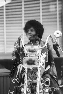 Sly Stone On His Motorcycle