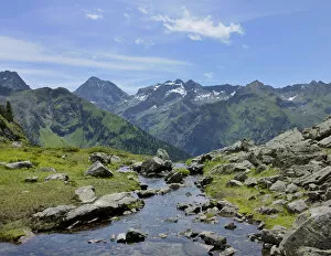 Images Dated 26th July 2009: Small lake and mountains to the southwest, Schladminger Tauern mountain range, Styria, Austria