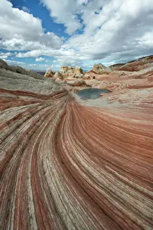 Canyon Prints: Small pool and geological formations found at Vermillion Cliffs National Monument