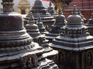 Small temples at Swayambhunath Kathmandu Nepal