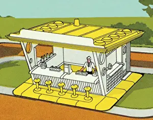 Diner Prints: Small Walk-Up Restaurant